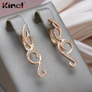 Kinel Модные длинные женские серьги золотого цвета с кисточками