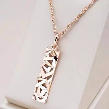 Kinel, новое модное квадратное широкое ожерелье с подвеской для женщин, розовое золото 585 пробы, серебро, смешанный цвет, длинное ожерелье в стиле бохо, этнические ретро-ювелирные изделия 50cm