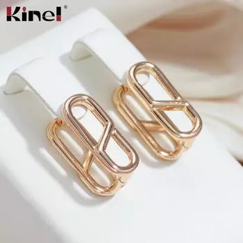 Kinel скрепки висячие серьги для женщин цвета розового золота винтажные украшения