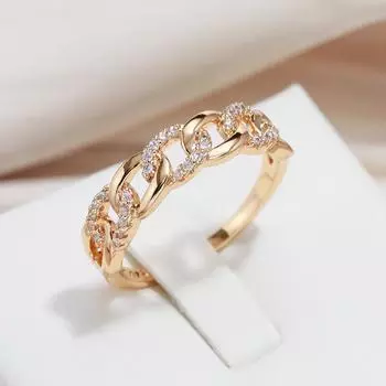 Kinel сверкающее кольцо-цепочка из натурального циркония для женщин, свадебные ювелирные украшения 7