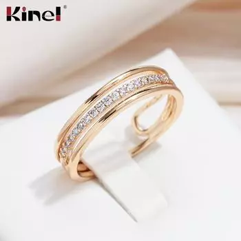 Kinel уникальное многослойное кольцо для женщин из натурального циркония, бутик ювелирных изделий 6