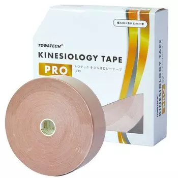 Kinepro 5 см x 32 м 1 рулон Лента, которую трудно отклеивать, мышечно-суставная водоотталкивающая 50 мм лента для тейпирования (Кинезиология ПРО) душный, сыпь, выключенный, бежевый
