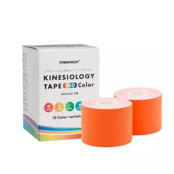 Kinepro Color 5 см x 5 м 2 рулона Оранжевая лента PRO Sports Taping Черный Темно-синий Розовый Зеленый Фиолетовый Красный Черный Синий Красный (Кинезиология Цвет) оранжевый