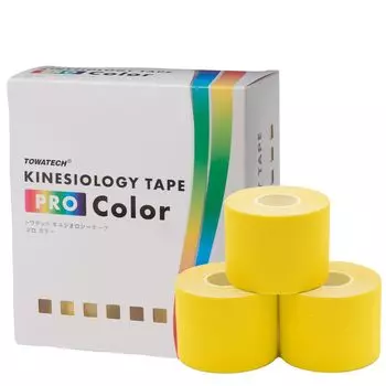 Kinepro Color 5 см x 5 м 6 рулонов Лента PRO Sports Taping Черный Темно-синий Розовый Зеленый Фиолетовый Красный Черный Синий Красный (Кинезиология Цвет) (желтый) жёлтый