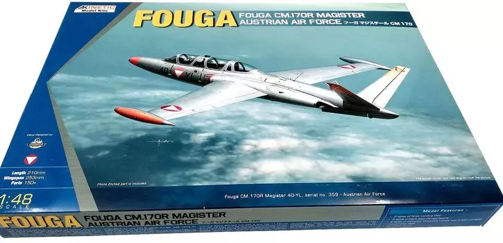 Kinetic Austrian Air Force Fuga Magister Plastic Model KNE48059 1/48 CM.170
