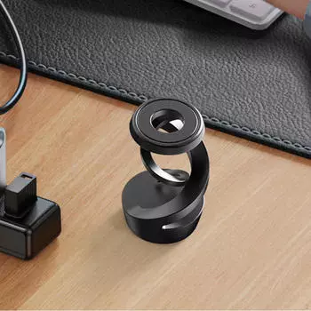 Кинетическая настольная игрушка поплавок гироскоп украшение для подарка алюминиевый сплав левитирующий шар чёрный