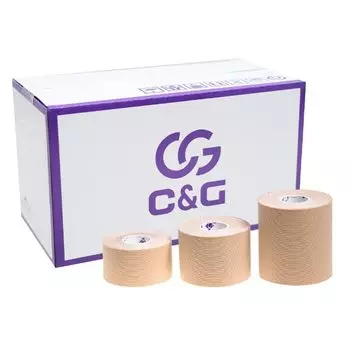 Кинезиологическая лента 50 мм x 5 м 24 рулона Кинезио тейп Кинезио тейпирование Эластичный тейп Тейпирование Марафон Колено Лодыжка Запястье Икра Подошва Палец C&G