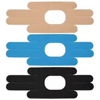 Кинезиологическая лента для колена, дышащая предварительно разрезанная лента для колена для тренажерного зала и фитнеса (черный) КДЕ