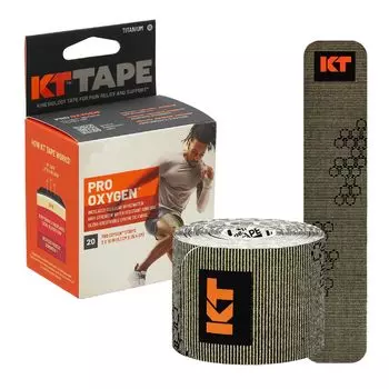 Кинезиологическая лента KT TAPE KTPROX20 PRO Oxygen 20 Titanium 20 шт. Не требуются ножницы Нелегко оторвать Устойчив к поту и воде Прочный клей