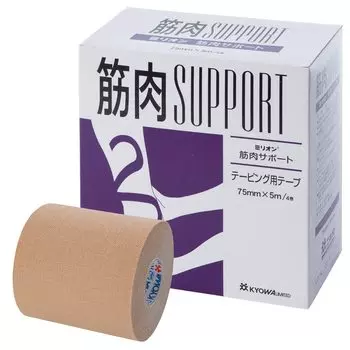 Кинезиологическая лента Million Aid Muscle Support, растягивающаяся, 75 мм x 5 м, бежевая, 4 тома, LN-D75 бежевый