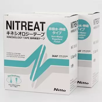 Кинезиологическая лента Nitreat Ширина 50 мм x Длина 5 м x 2 коробки NK-50 (не водоотталкивающий) НК-50 (6 рулонов)
