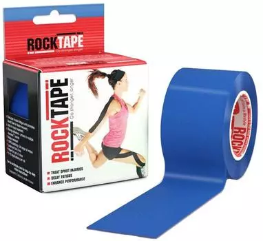Кинезиологическая лента RockTape Athlete темно-синего цвета, водостойкая, неразрезанная, 5 см x 5 м, импорт из Японии 85907 [Обычный продукт] тёмно-синий