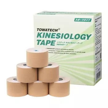 Кинезиологическая лента Towatech Sports Type 50 мм x 5 м 6 рулонов эластичная лента Kinesio Marathon для колена, лодыжки, запястья, голени, подошвы 5 см