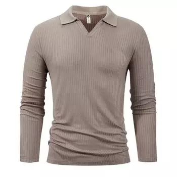 King Billion, футболки с длинными рукавами из 100% хлопка, мужская футболка высокого качества, тонкая рубашка в полоску с v-образным вырезом, осенне-зимняя мужская футболка, мужские футболки EU S белый