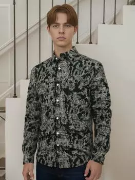 King Billion Мужская клетчатая хлопковая повседневная рубашка с эффектом потертости, вываренная, с длинным рукавом, лацканами и застежкой на пуговицы, уличный топ US S зелёный