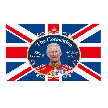 King Charles Iii Flag British Celebrations Uk Coronation Ceremony Large Banner Coronation,S=90cm