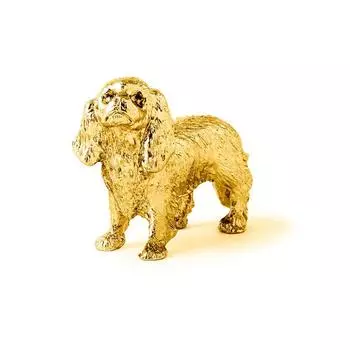 King Charles Spaniel 22ct Gold Plated British Art Dog Figure Collection золотой