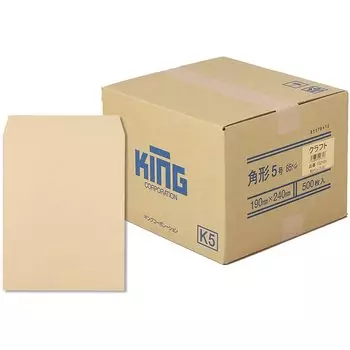 King Corporation Craft Envelope Square 5 85g 500 pieces 152101 No.