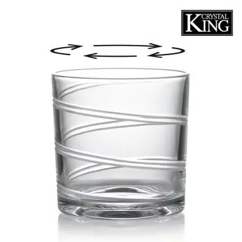 KING CRYSTAL Набор из 1 хрустальной чашки для питья Спиральная огранка Вращающаяся чашка гнома Вращающаяся чашка из бессвинцового хрусталя Посуда для напитков Кухонные стаканы для коктейля Кофе со льдом
