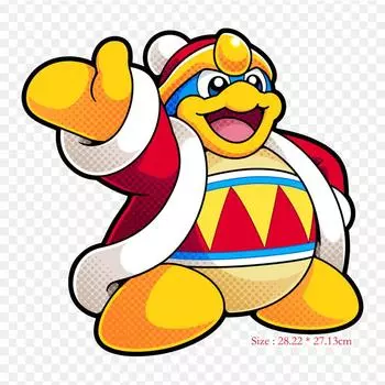 King Dedede Kirby Battle Royale Kirby Battle Royale Ki Утюг на теплопередаче Печать Виниловые нашивки Наклейка для одежды DIY Аппликации Моющиеся нашивки