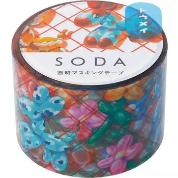 King Jim Masking Tape SODA Transparent Width 30mm Balloon CMT30-018