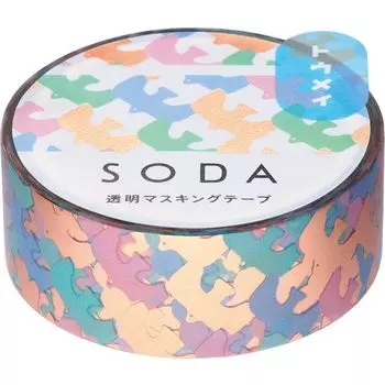 King Jim Masking Tape SODA Transparent Width 15mm Bird CMTH15-005