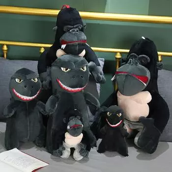 Кинг-Конг и годзилла плюшевые игрушки Годзилла против. Мягкая игрушка Kong из хлопка 25cm