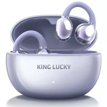 King Lucky Bluetooth Earphones Wireless Open Ear Ear Cuffs Bluetooth with Microphone Does not block your ears Directional sound transmission