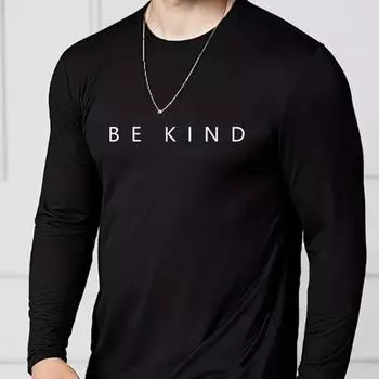 King s Letter Print Men s Tshirts Long Sleeve Tees Round Neck Casual Pullover Men s Clothing Plus Size XS белый