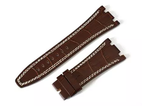 King Watch Parts Compatible with Audemars Piguet Belt Royal Oak Offshore Chronograph 42mm Case 26470 26170 25940 External Product Embossed Croco Brown