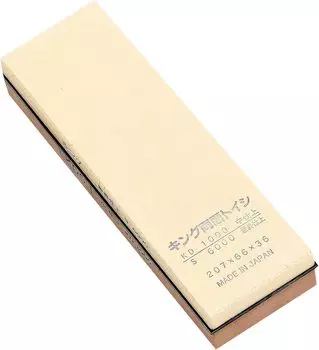 King Whetstone King Whetstone KDS 207x66x36 Зернистость Medium super finish Двусторонний размер #1000 (коричневый)/#6000 (белый) отделка/финал белый
