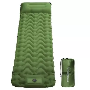 KingCamp Air Mat, коврик для кемпинга с ножным управлением, толщина 6 см, возможность бесконечного соединения, в комплект входит подушка, легкий, водонепроницаемый, устойчивый к приливам и отливам, компактный,