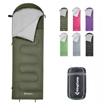 KingCamp Winter Sleeping All Comfort Temperature Cold Heat Disaster Sleeping in the Storage Pack Включен мешок-конверт, сезоны, соединяемый,