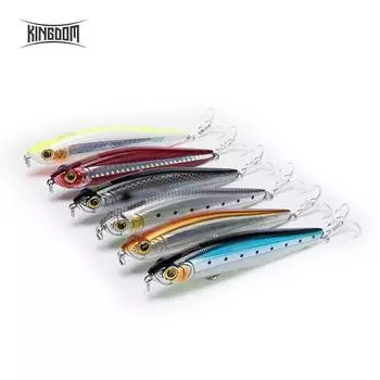 Kingdom Fishing Жесткая приманка Тонущий карандаш Воблеры 100 мм 29,7 г 85 мм 19,4 г Морской окунь Приманка для длительного заброса Искусственная приманка Модель 5503