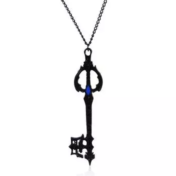 Kingdom Key Hearts Shape Keychain Alloy Necklace Pendant Jewelry Gift Fashion StyleA
