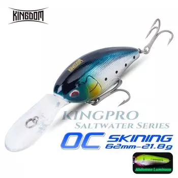 KINGDOM Kingpro OC-62 Big Crankbait Искусственные твердые приманки 62 мм 21,8 г Тонущие плавающие приманки для троллинга для морской рыбалки 21.8g