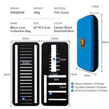 Kingdom LYB19 Коробки для снастей для ловли карпа Водонепроницаемая джиг-приманка для приманок Ящик для инструментов Сумка Кормушка Рыболовные аксессуары Грузило Рыболовное оборудование чёрный
