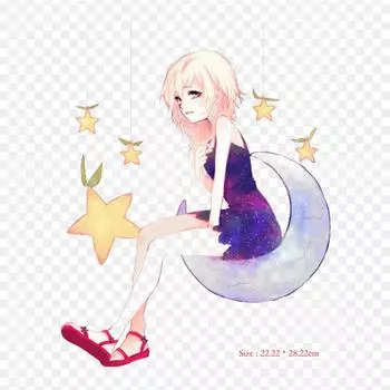 Kingdom Namine Fan Art Kingdom Iii Kingdom Chain Of Me Утюг на теплопередаче Печать Виниловые нашивки Наклейка для одежды DIY Аппликации Моющиеся нашивки