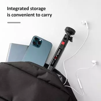 KINGJOY FL0591 56.4-inch Foldable Tripod Stand Aluminum Alloy 3kg/6.6lbs Load Capacity Compatible чёрный