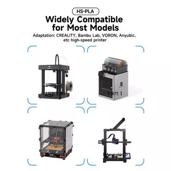 KINGROON 3D-принтер HSPLA Нить 1 кг 1,75 мм Высокотекучий материал для 3D-печати Разлагаемый экологический серый