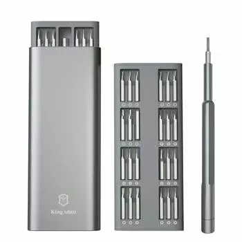 Kingsdun Screwdriver Mini Screwdriver Set 48 in 1 Precision Screwdriver Torx S2 Material Multifunctional Magnet Aluminum Alloy Case IN (48 1)