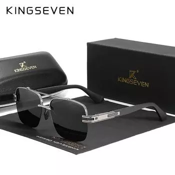 KINGSEVEN 2021 брендовые новые дизайнерские солнцезащитные очки для мужчин поляризационные солнцезащитные очки с градиентом женские мужские квадратные очки в стиле ретро M