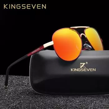 KINGSEVEN брендовые унисекс алюминиевые поляризованные солнцезащитные очки для женщин и мужчин, дизайнерские солнцезащитные очки для путешествий и вождения M