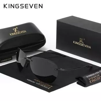 Kingseven Легкие солнцезащитные очки без оправы Piolt Men Vintage TR90 UV 400 защитные очки женские Oculos Feminino красный