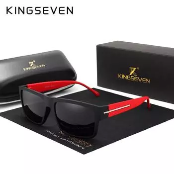 KINGSEVEN модные брендовые солнцезащитные очки мужские поляризационные солнцезащитные очки мужские для вождения в черной оправе