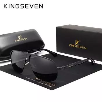 KINGSEVEN ретро унисекс алюминиево-магниевые мужские солнцезащитные очки поляризованные винтажные аксессуары для очков