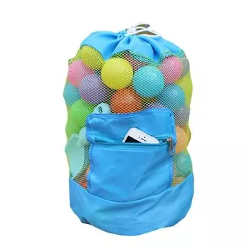 Kingsie Mesh Игрушечная Песочница Песочное Игровое Оборудование Сумка Для Хранения Игрушек Сумка, Сумка, Сумка, Держатель, (синий) синий