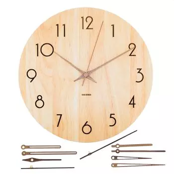 KINO DESIGN Деревянные настенные часы аналоговые 30 см тихие стильные натуральные простые деревянные скандинавский интерьер спальня гостиная (4595986188065)