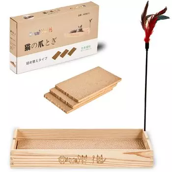 Kinoki Кошачий ноготь точилка для ногтей деревянная кошка 3 картонная домашняя игрушка кошка милый узор точилка, картон, точилка, чехол, кровать, картонки,