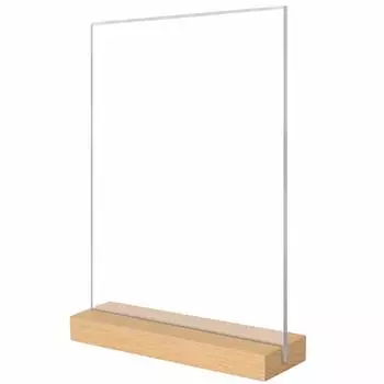 KINOKINO держатель для меню POP рекламный стенд настольный держатель для карт прозрачный деревянный (А6 Вертикальный)